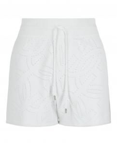 Шорты с завязками и узором Gancini Salvatore Ferragamo, белый
