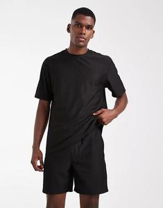 Плиссированные шорты от комплекта ONLY & SONS черного цвета