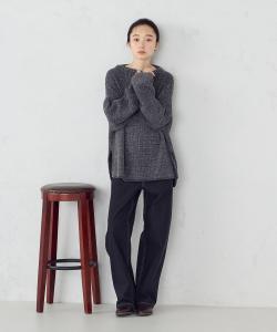 Вязаный свитер с вырезом-лодочкой из мохера с блестками Comme Ca Ism, цвет Charcoal