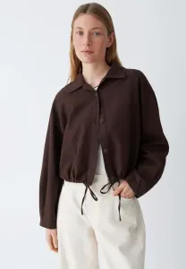 Блузка свободного кроя на пуговицах Opus, Coffee Bean