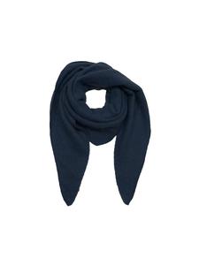 Треугольный шарф-букле из уютного материала темно-синего цвета Faera