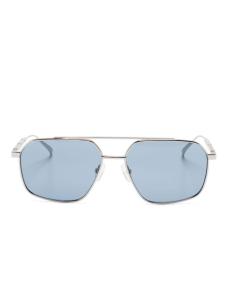 Солнцезащитные очки-пилоты Alexander McQueen Eyewear, серебряный