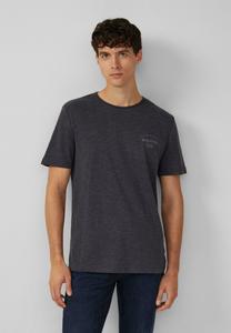 Футболка s.Oliver MELIERTES MIT ROLLKANTE , Schwarz/Anthracite