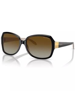 Женские поляризационные солнцезащитные очки с градиентом Polar RA5138 Ralph by Ralph Lauren, черный