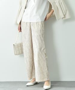 Эластичные брюки в рубчик с принтом Interplanet, цвет Other Ivory