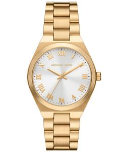Женские кварцевые часы Lennox с тремя стрелками из нержавеющей стали золотистого цвета, 37 мм Michael Kors, золотой