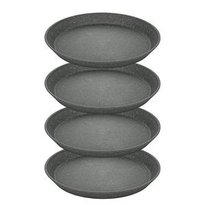 Тарелка для завтрака connect plate (набор из 4 шт.) Koziol, серый