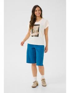 Cream Футболка CRSita свободного кроя, зелено-бежевый цвет, Nature Is Art