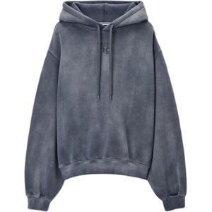 Толстовка T By Essential Terry с логотипом из краски-пухляша, цвет washed asphalt Alexander Wang, Asphalt