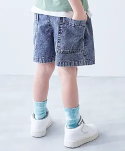 Легкие джинсовые шорты с карманами для детей, мальчиков и девочек, весна-лето 2026 Devirock, цвет 002-Chemical Navy