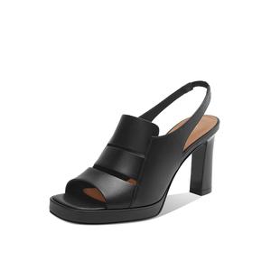 Rosa Bianca Сандалии с одной лямкой женские - черные (подкладка из овчины), цвет Black (Sheepskin Lining)