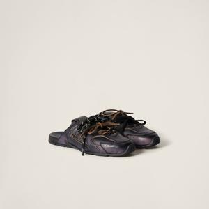 Мюли New Balance X Miu Miu 530 SL из телячьей кожи с декором, черный