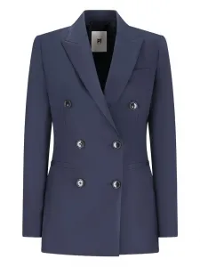 Двубортный пиджак Pt Torino, синий