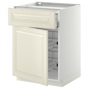 Базовая кабина с варочной панелью/ящиком/2-мя решетками, белая/Bodbyn с оттенком белого, 60x60 см, Metod / Maximera IKEA