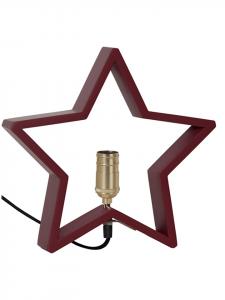 Настольная лампа звезда "Люсекил", красная, 29см STAR Trading