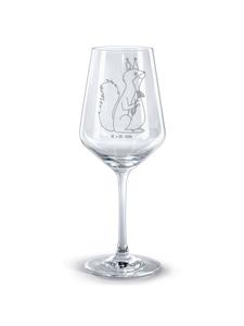 Бокал для вина с белкой и цветком, не говоря ни слова, прозрачный Mr. & Mrs. Panda