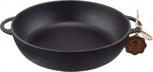 Сковорода сервировочная, чугунная сковорода, сковорода из чугуна, чугунная сковорода 24 см T102 Rukauf