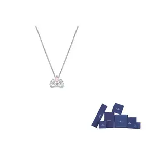Swarovski Королевское ожерелье с розовыми искусственными кристаллами и родиевым покрытием для женщин Bee A Queen