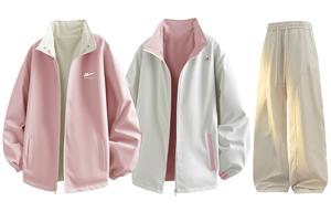 Коллекция Huichao Riding The Wind, повседневная спортивная одежда Unisex WARRIOR, розовый (reversible)+оранжевый[clothing sets]