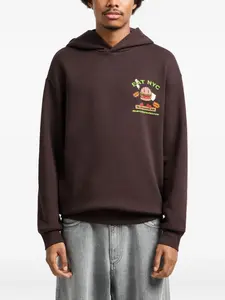 Худи с графичным принтом EMPORIO ARMANI, коричневый