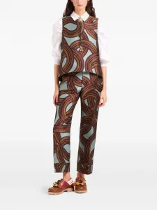 Жаккардовые брюки Hendrix строгого кроя La Doublej, синий