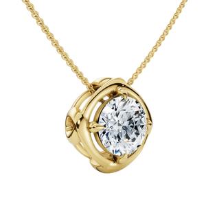 Женское ожерелье-солитер с подвеской Unspoken из 14-каратного золота с натуральным бриллиантом 3/4 карата, 18 дюймов Pompeii2, желтый