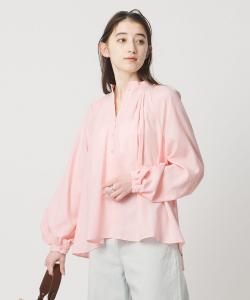 Блузка с объемными плиссированными рукавами (можно стирать) United Arrows, цвет Lt.Pink