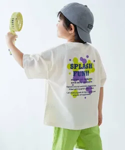 Прохладная на ощупь футболка с коротким рукавом и крупным силуэтным принтом от Devil Lab, 25SS Devirock, цвет 009-Paint-Multi