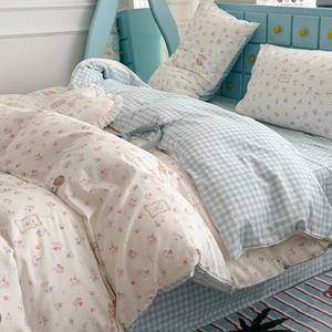 MUJI Комплект постельного белья на 1.8 м кровать, 4 предмета: пододеяльник 200*230 см, простыня, 2 наволочки, цвет белый