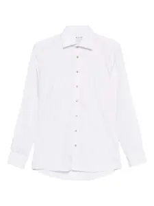 Рубашка из хлопка с геометрическим принтом Sand, белый