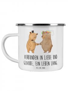 Кофейная кружка, венчание в церкви, любовь, вера... в белом Mr. & Mrs. Panda