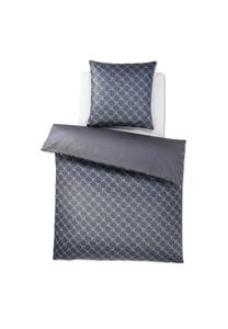 Серый комплект постельного белья Joop! из двух предметов, комфорт-сатин, хлопок, жаккард, градиент васильковый