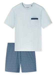 SCHIESSER Короткая пижама 'Comfort Nightwear' в цвете Navy, Light Blue