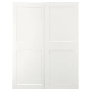 Пара раздвижных дверей, белые, 150x201 см, GRIMO IKEA