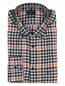 Рубашка OLYMP Hemd Casual - Regular fit -, цвет Schwarz/Orange