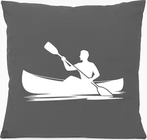 Подушка для дивана Huuraa, подарочная, для каноэ, 40x40 см, с наполнителем из серо-стального хлопка, сувенир для каноэ Hellweg Druckerei