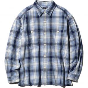 UNIQLO Рубашка унисекс голубая Lake Blue