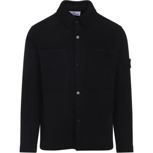 Джемпер Patch pocket Wool Shirt STONE ISLAND, черный