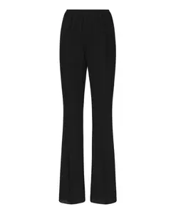 Черные расклешенные брюки с эластичным поясом Sportmax, черный