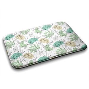 Коврик для ванной Tulup Pflanzen, 75x1x75 см, белый