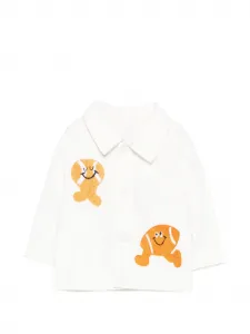 Джинсовая куртка с аппликацией Stella Mccartney Kids, белый