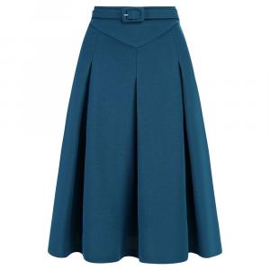 Женские повседневные плиссированные короткие юбки с поясом на талии ALLEGRA K, синий