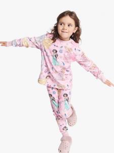 Детский комплект пижамы с длинными рукавами Disney Princess Brand Threads, Pink/Multi