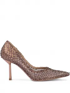 Туфли-лодочки Gilda из сетчатой ткани, украшенные кристаллами, 90 мм Le Silla, розовый