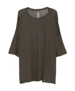 Зеленые поло и футболки, необработанный край Rick Owens, зеленый