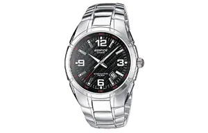 CASIO Часы EDIFICE Collection Quartz Movement Stainless Steel Strap Watch Men's Watch Black Dial