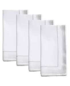 Салфетки с элегантной вышивкой, набор из 4 шт. Saro Lifestyle, silver