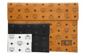 Клатч Visetos из канваса с покрытием и кожаной отделкой, средний размер, унисекс, цвет коньяк MCM, basic set (bag+dust bag)