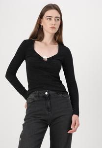 Топ с длинными рукавами FAN KARL LAGERFELD, черный