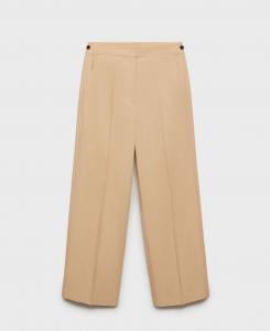 Женские укороченные брюки прямого кроя MANGO, Medium Brown